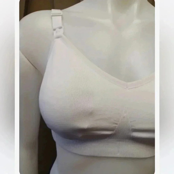 💥HOST PICK 💥 Nursing Sports Bra White Adjustable Straps Size Medium - Picture 4 of 8